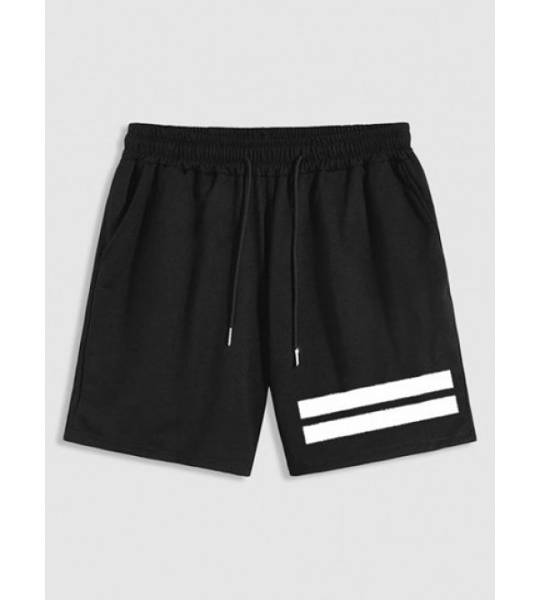 Stripe Drawstring Shorts