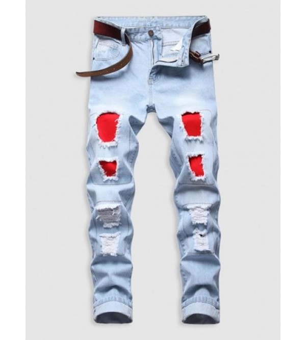 Colored Distressed Skinny Jeans