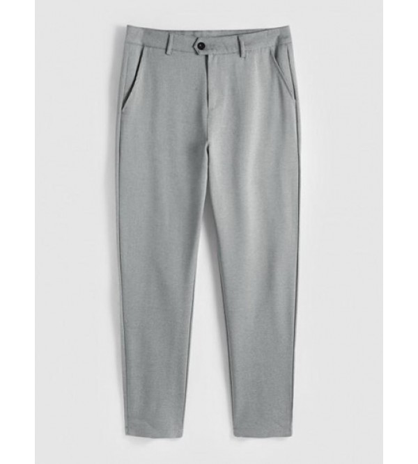 Pockets Tapered Dress Pants