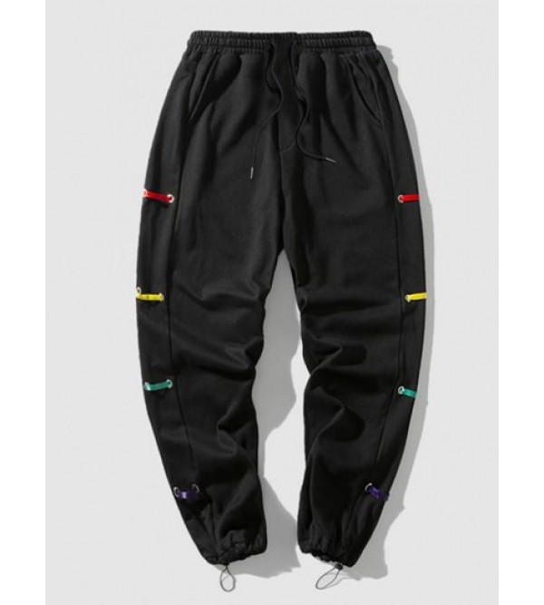 Streetwear Ribbon Toggle Strawstring Jogger Sweatpants