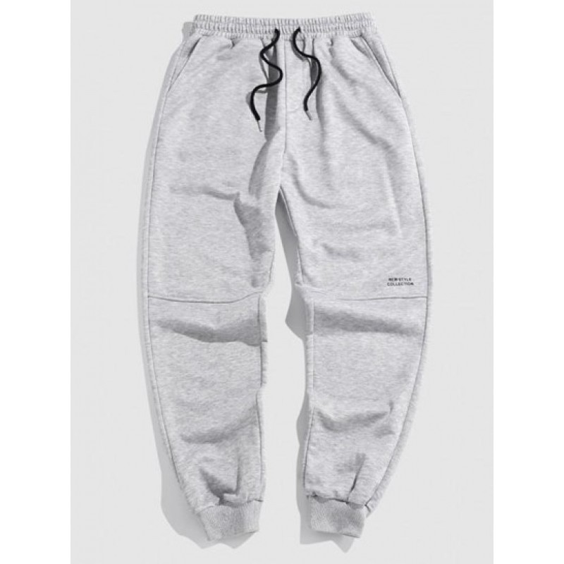 Letters Print Heathered Sweatpants