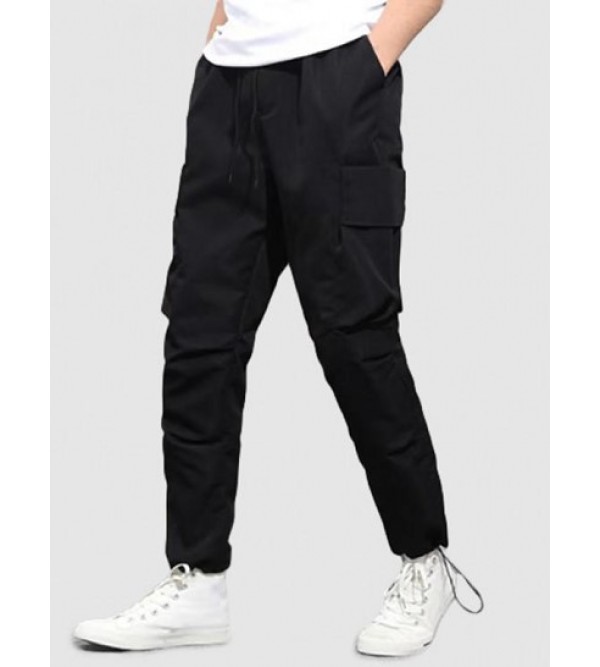 Toggle Drawstring Ruched Cargo Pants