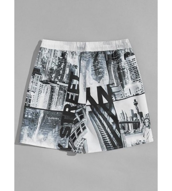 Architecture And Liberty Pockets Print Shorts Architecture And Liberty Pockets Print Shorts