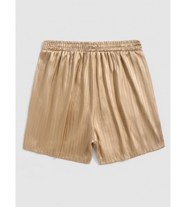 Vertical Stripe Silky Satin Shorts Vertical Stripe Silky Satin Shorts