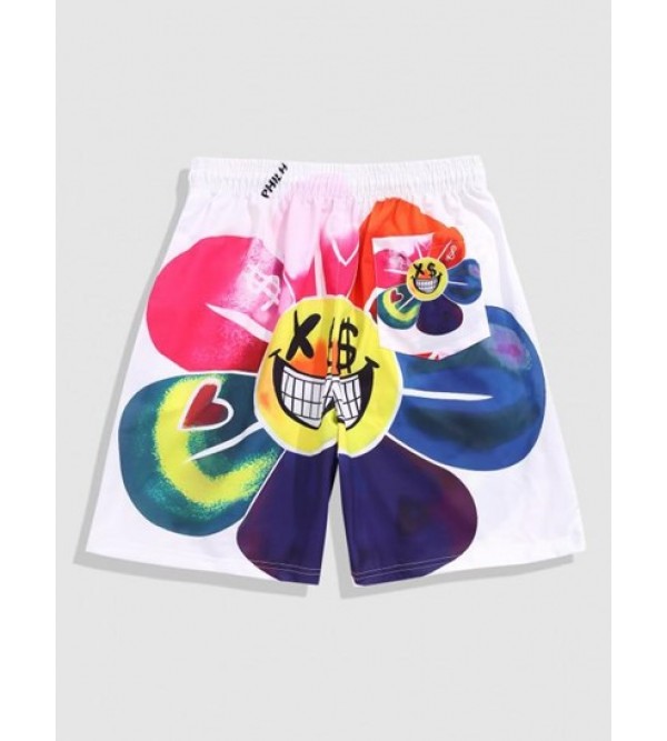 Naughty Miser Face Flower Shorts