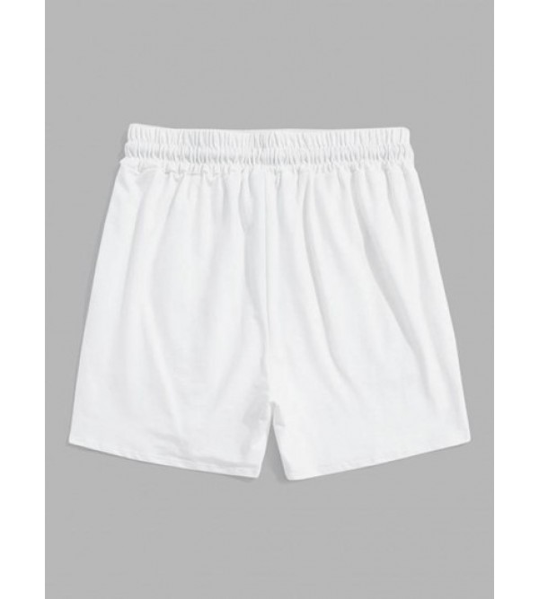 Cartoon Dinosaur Graphic Cotton Shorts