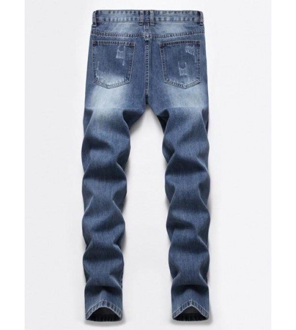 Destroyed Ripped Button Fly Skinny Jeans Destroyed Ripped Button Fly Skinny Jeans