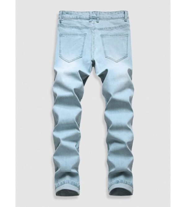 Ripped Rose Embroidered Skinny Jeans