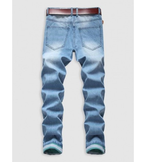 Colored Ripped Faded Zipper Fly Jeans Colored Ripped Faded Zipper Fly Jeans