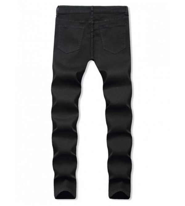 Rose Floral Embroidered Ripped Design Skinny Jeans Rose Floral Embroidered Ripped Design Skinny Jeans