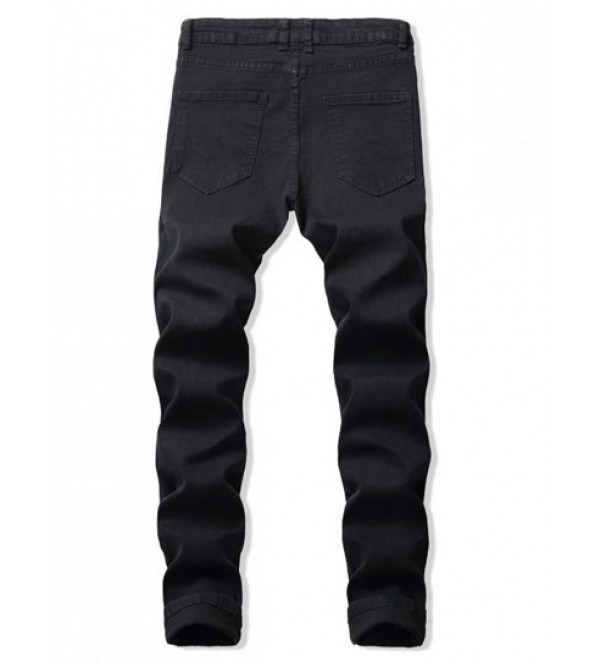 Ripped Floral Bird Embroidery Destroy Wash Long Jeans Ripped Floral Bird Embroidery Destroy Wash Long Jeans