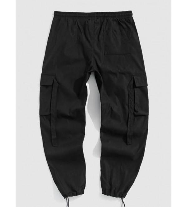 Multi-pocket Drawstring Leg Cargo Pants Multi-pocket Drawstring Leg Cargo Pants