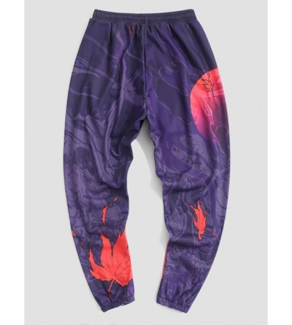 Maple Leaf Chinoiserie Print Pants