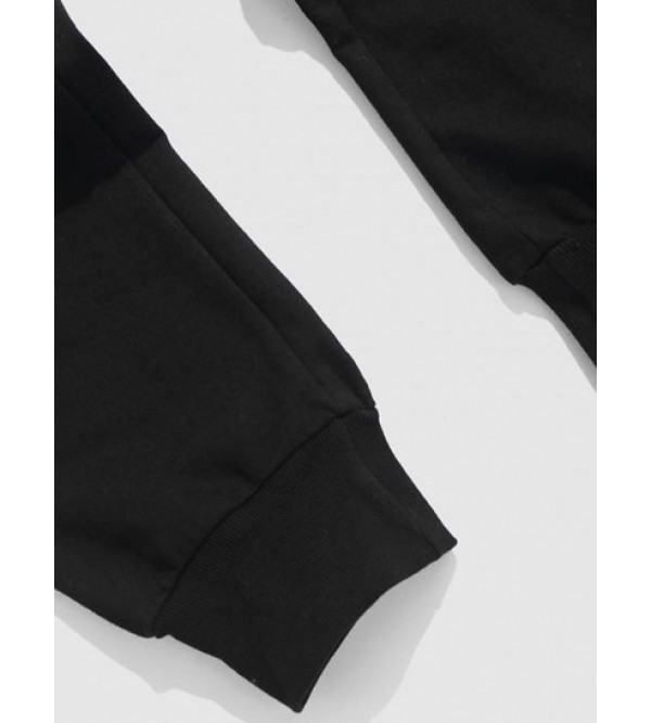 Letter And Rose Graphic Printed Drawstring Sweatpants Letter And Rose Graphic Printed Drawstring Sweatpants