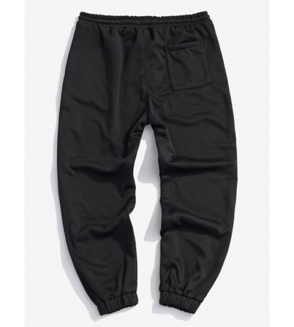Fleece Lined Letter Jogger Sweatpants Fleece Lined Letter Jogger Sweatpants