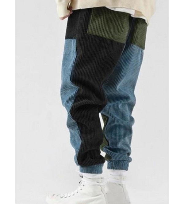 Colorblock Corduroy Jogger Pants Colorblock Corduroy Jogger Pants