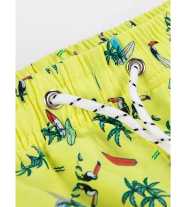 Coconut Print Casual Pockets Drawstring Beach Shorts Coconut Print Casual Pockets Drawstring Beach Shorts