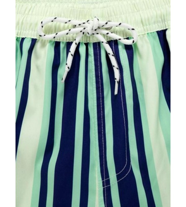 Vertical Stripe Print Casual Pocket Beach Shorts Vertical Stripe Print Casual Pocket Beach Shorts