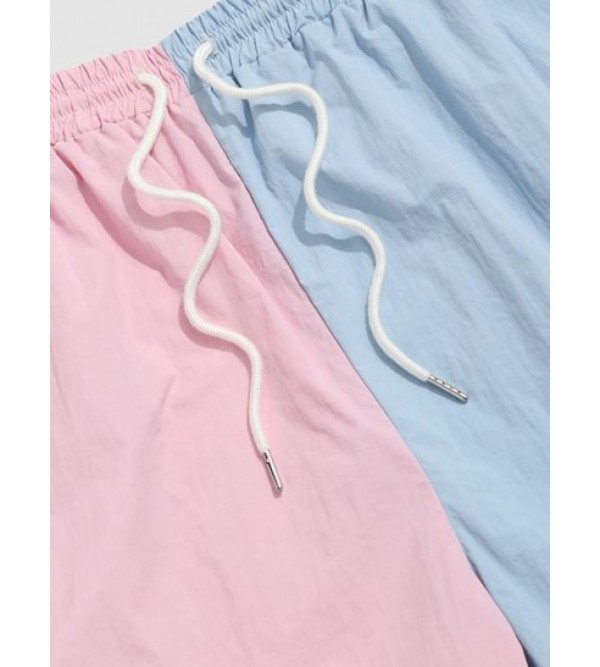 Two-tone Drawstring Casual Shorts Two-tone Drawstring Casual Shorts