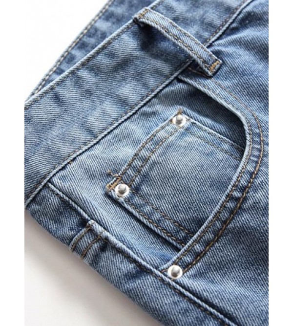 Destroyed Ripped Button Fly Skinny Jeans Destroyed Ripped Button Fly Skinny Jeans