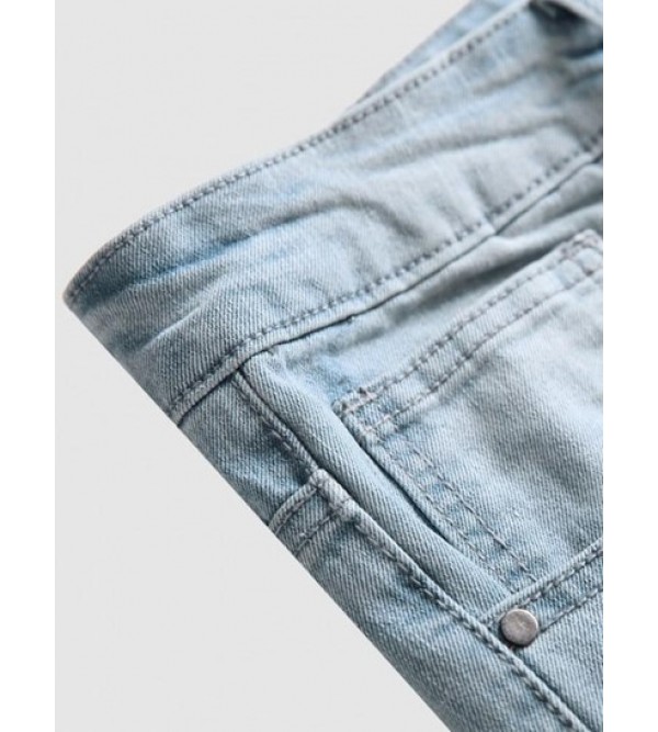 Ripped Rose Embroidery Zipper Fly Jeans Ripped Rose Embroidery Zipper Fly Jeans