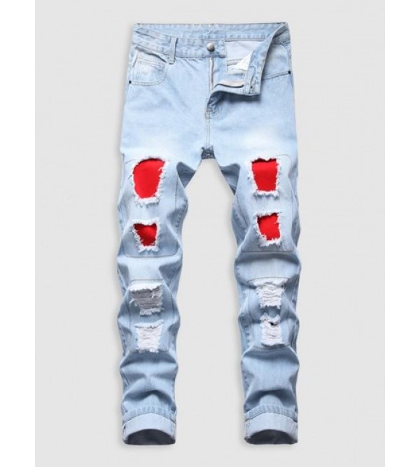 Colored Distressed Skinny Jeans Colored Distressed Skinny Jeans