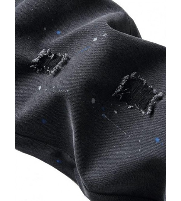 Ripped Denim Zipper Button Jeans Ripped Denim Zipper Button Jeans