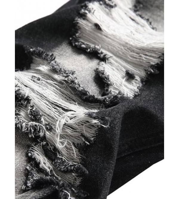 Faded Distressed Pocket Jeans Faded Distressed Pocket Jeans