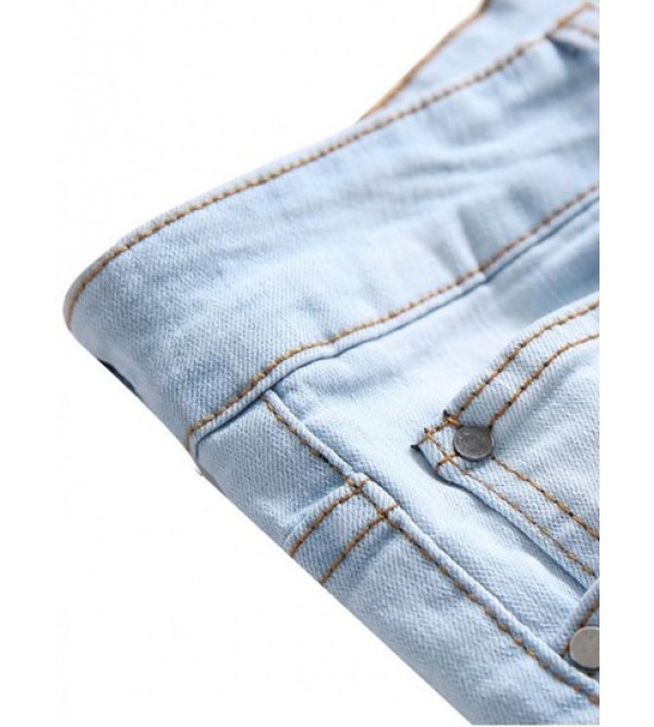 Distressed Long Floral Embroidery Ripped Jeans Distressed Long Floral Embroidery Ripped Jeans