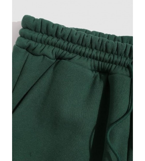 Fleece-lined Solid Color Jogger Sweatpants Fleece-lined Solid Color Jogger Sweatpants