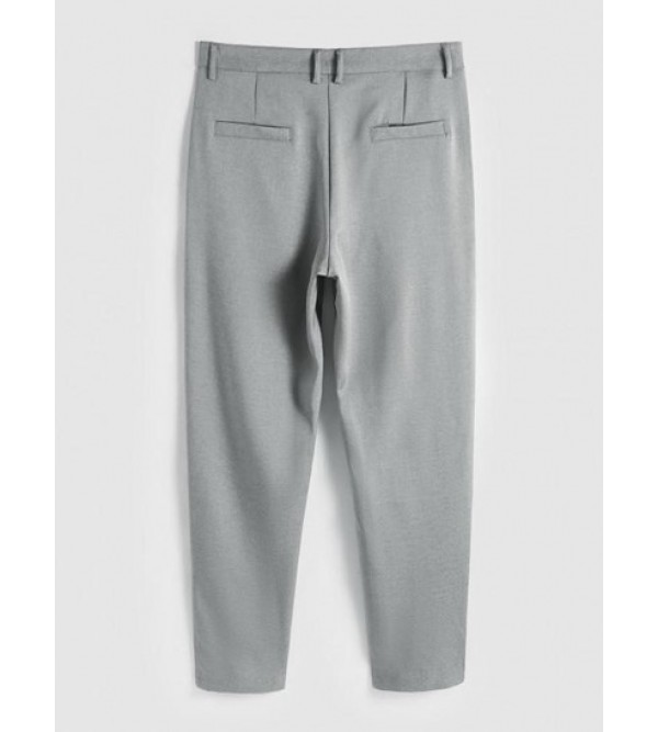 Pockets Tapered Dress Pants