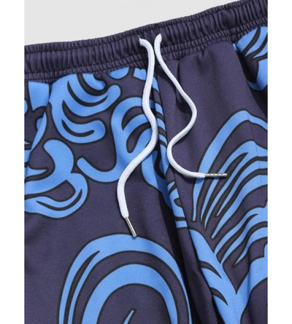 Dragon Graphic Y2K Aesthetic Oriental Sweatpants