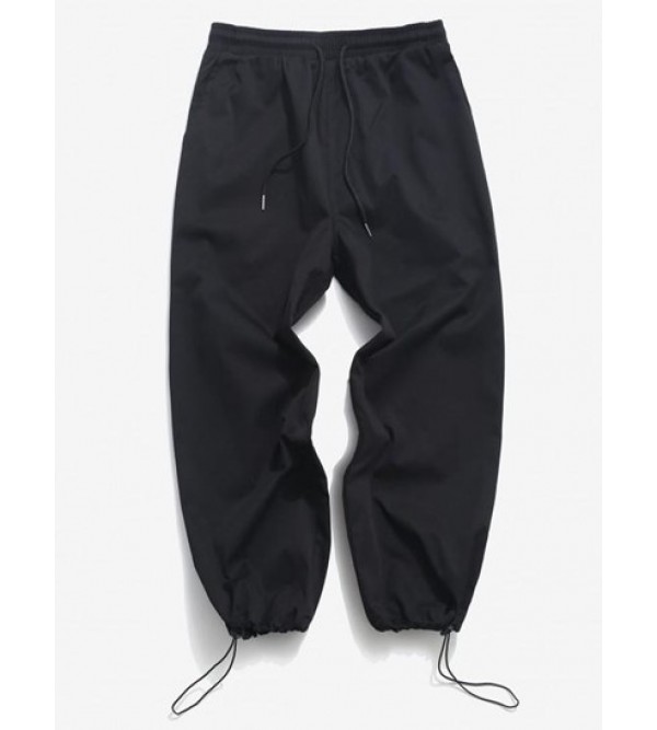 Side Reflective Striped Casual Toggle Cargo Pants