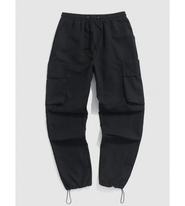 Toggle Drawstring Ruched Cargo Pants