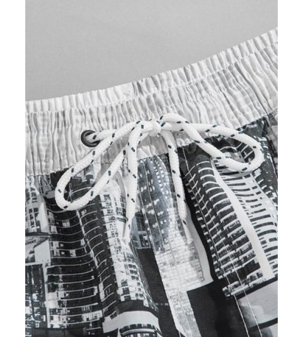 Architecture And Liberty Pockets Print Shorts Architecture And Liberty Pockets Print Shorts