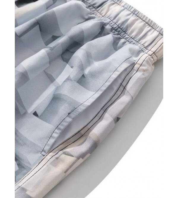 Cubist Geometric 3D Pattern Shorts Cubist Geometric 3D Pattern Shorts