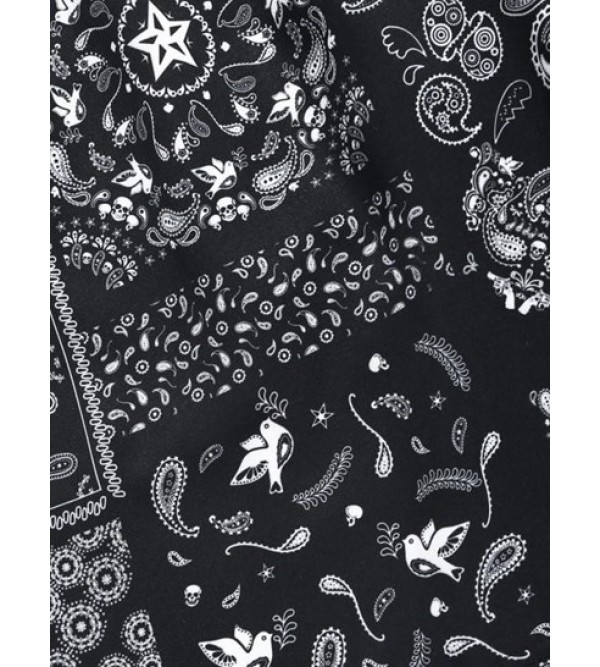 Japanese And Paisley Pattern Drawstring Beach Shorts Japanese And Paisley Pattern Drawstring Beach Shorts