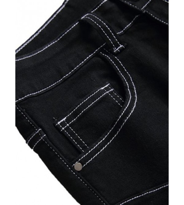 Stitching Ripped Jeans