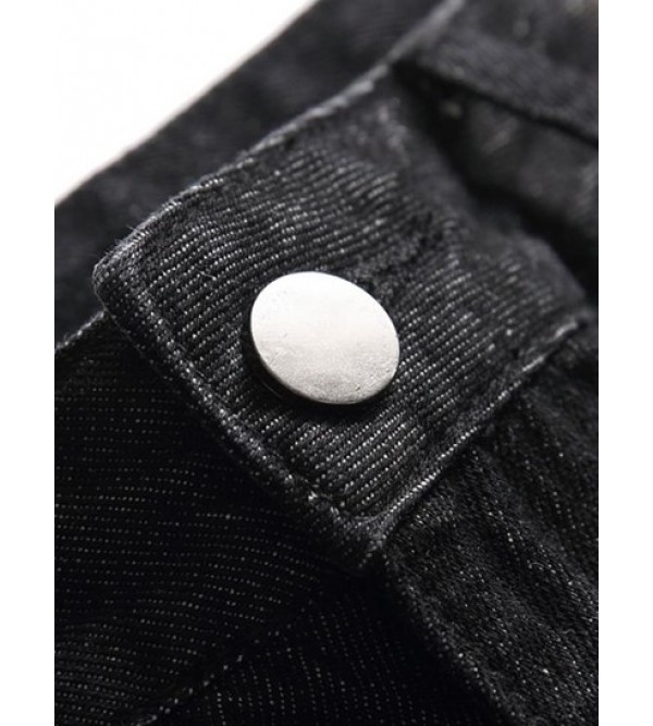 Faded Distressed Pocket Jeans Faded Distressed Pocket Jeans