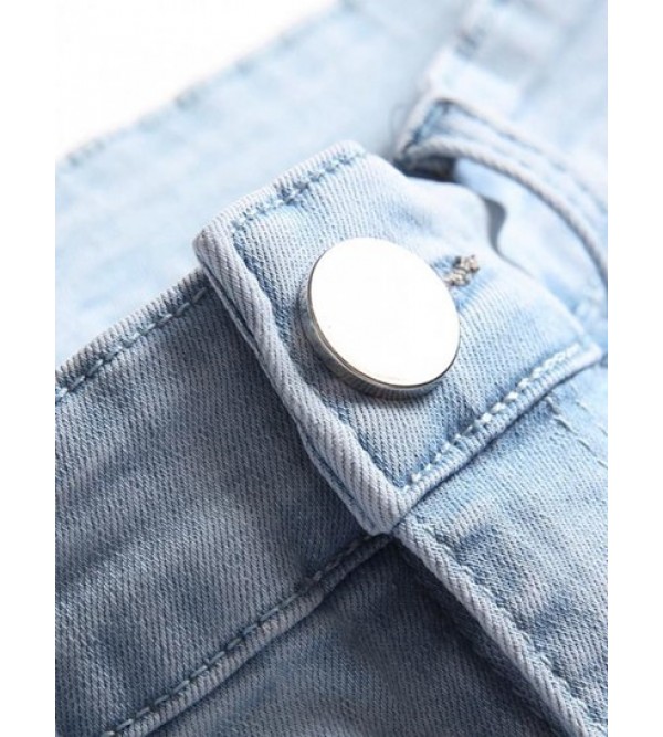 Faded Ribbed Casual Pockets Zipper Jeans Faded Ribbed Casual Pockets Zipper Jeans