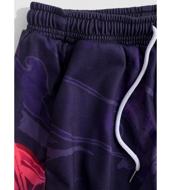 Maple Leaf Chinoiserie Print Pants