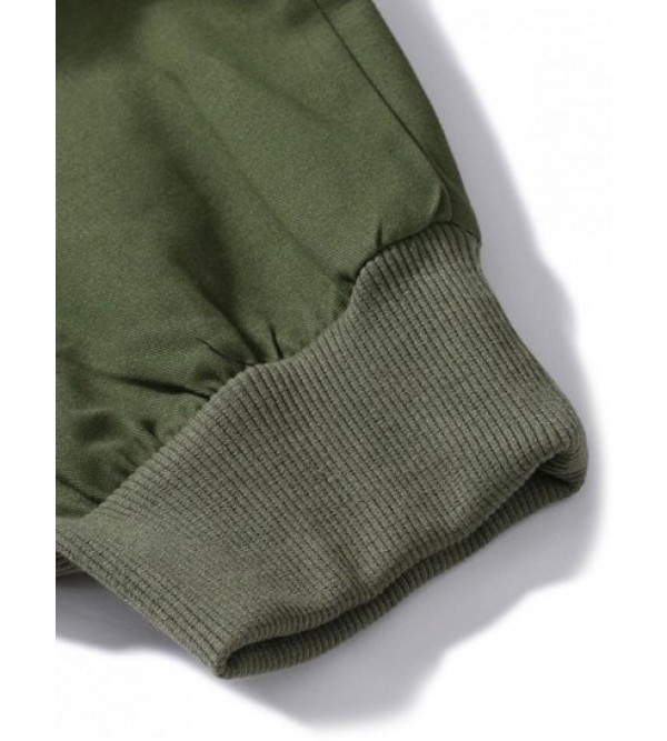 Applique Long Cargo Jogger Techwear Pants