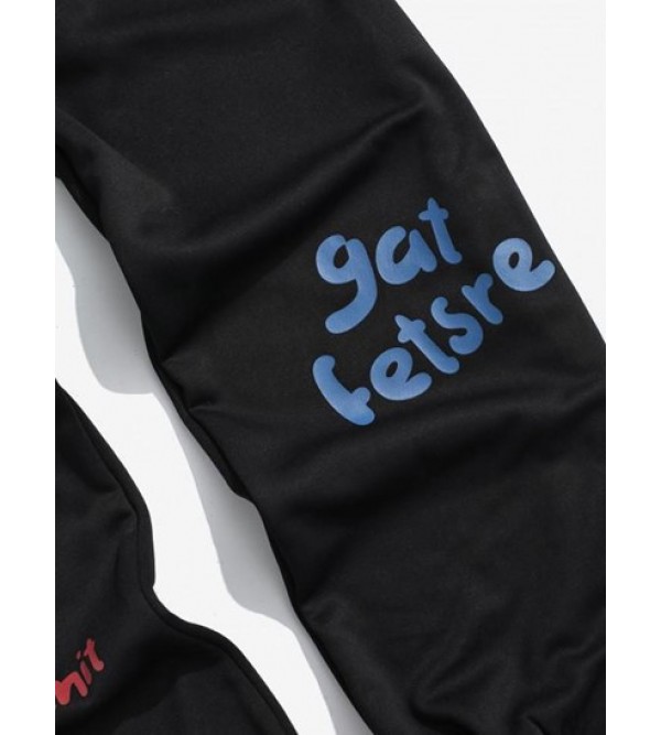 Fleece Lined Letter Jogger Sweatpants Fleece Lined Letter Jogger Sweatpants