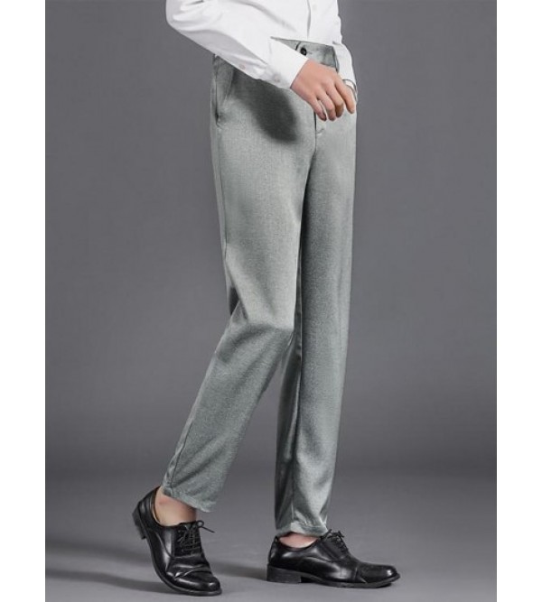 Pockets Tapered Dress Pants