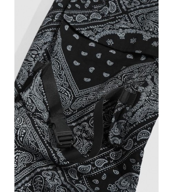 Y2K Aesthetic Streetwear Paisley Bandana Print Cargo Pants