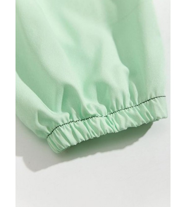 Fire Flame Print Elastic Waist Graphic Sweatpants