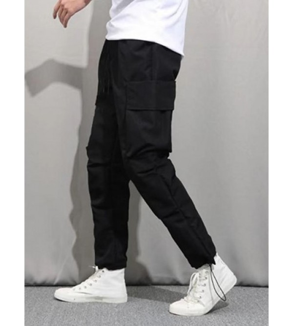 Toggle Drawstring Ruched Cargo Pants
