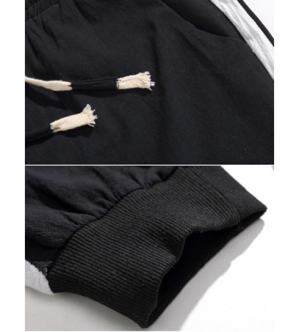 Color Spliced Elastic Waist Jogger Pants Color Spliced Elastic Waist Jogger Pants