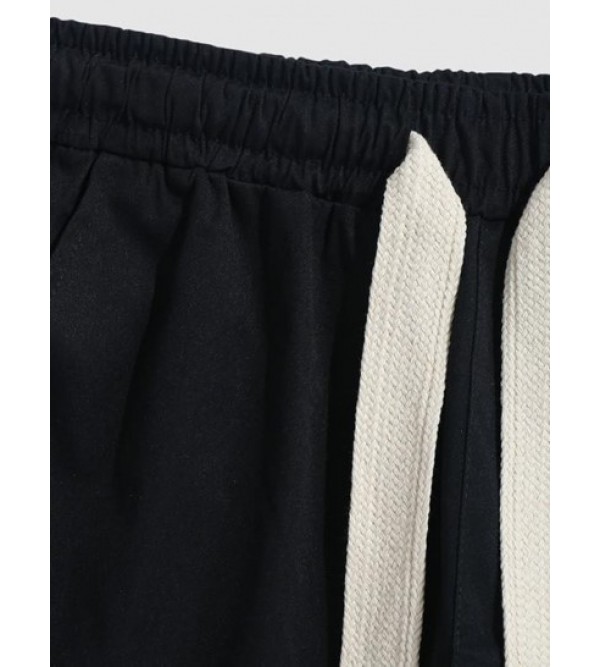 Drawstring Woven Tape Sides Pants