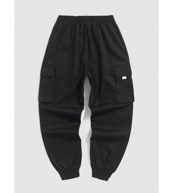 Flap Pocket Drawstring Techwear Cargo Pants